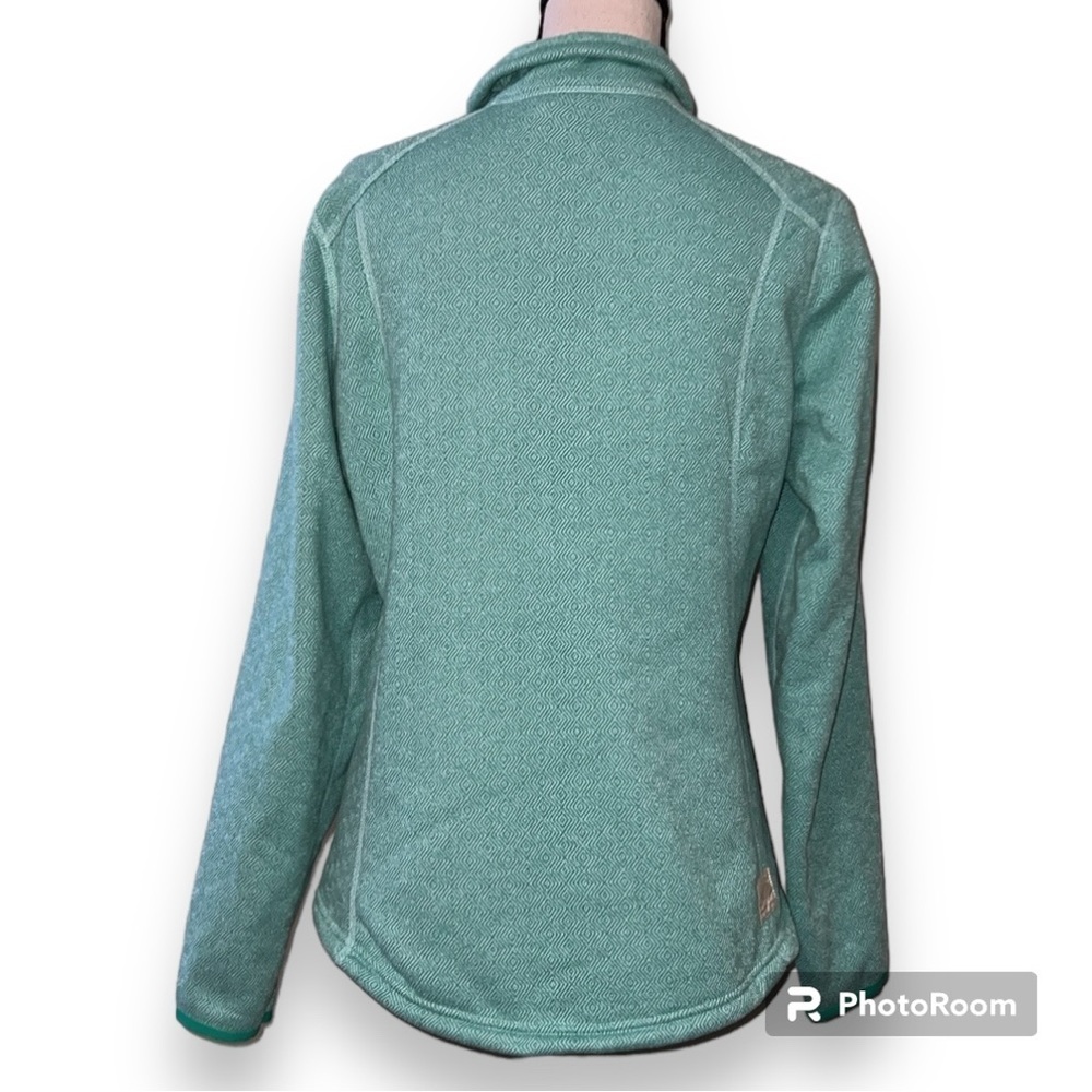 The North Face M fleece lined sweatshirt mint green l long sleeve button closure - Picture 2 of 13